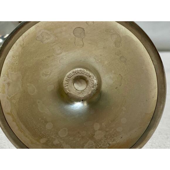 VTG 2 Sheffield Silver Co Silver Plated Martini Goblets- 4.5" Tall 1 Wine 5.75" - Picture 7 of 11